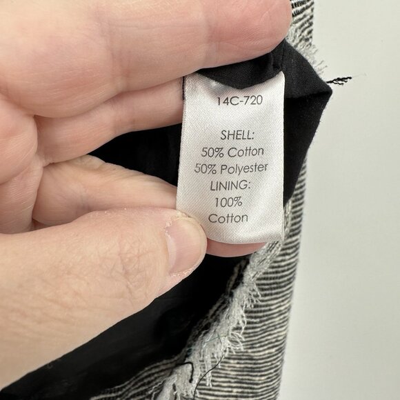 KENNA T jacket blazer cropped striped lightweight career office black white S - Picture 7 of 7